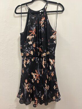 Joie Makana Floral Silk Halter Dress Size L
